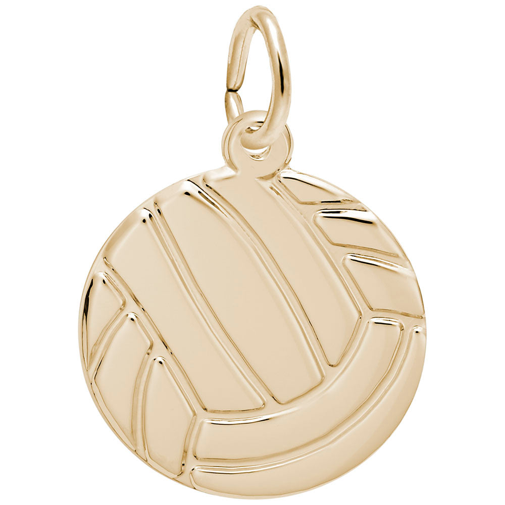 Flat Volleyball Charm - Perfect for Sports Jewelry & Accessories 2243