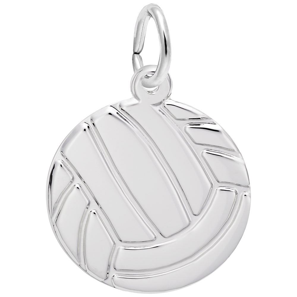 Flat Volleyball Charm - Perfect for Sports Jewelry & Accessories 2243