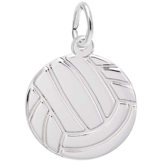 Flat Volleyball Charm - Perfect for Sports Jewelry & Accessories 2243