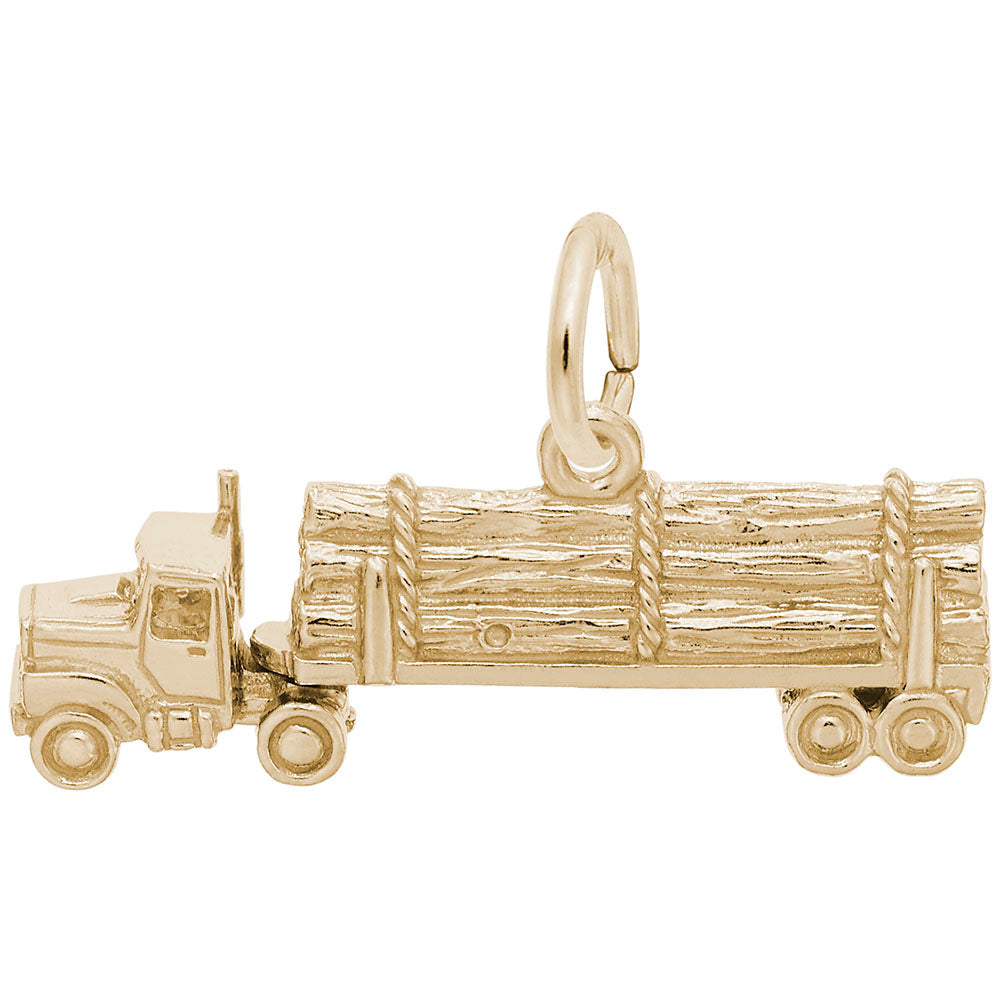 Timber Truck Charm - Unique Transportation Jewelry for Collectors 2246