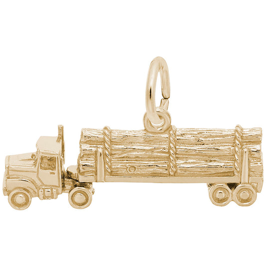 Timber Truck Charm - Unique Transportation Jewelry for Collectors 2246