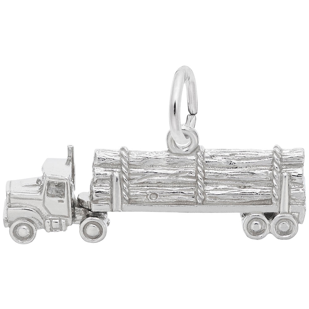 Timber Truck Charm - Unique Transportation Jewelry for Collectors 2246