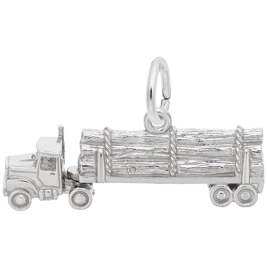 Timber Truck Charm - Unique Transportation Jewelry for Collectors 2246