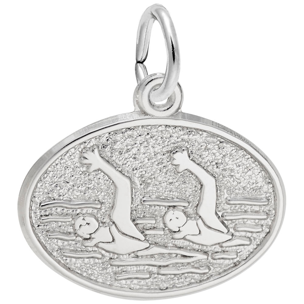 Synchronized Swimming Oval Disc Charm for Aquatic Sports Lovers 2262