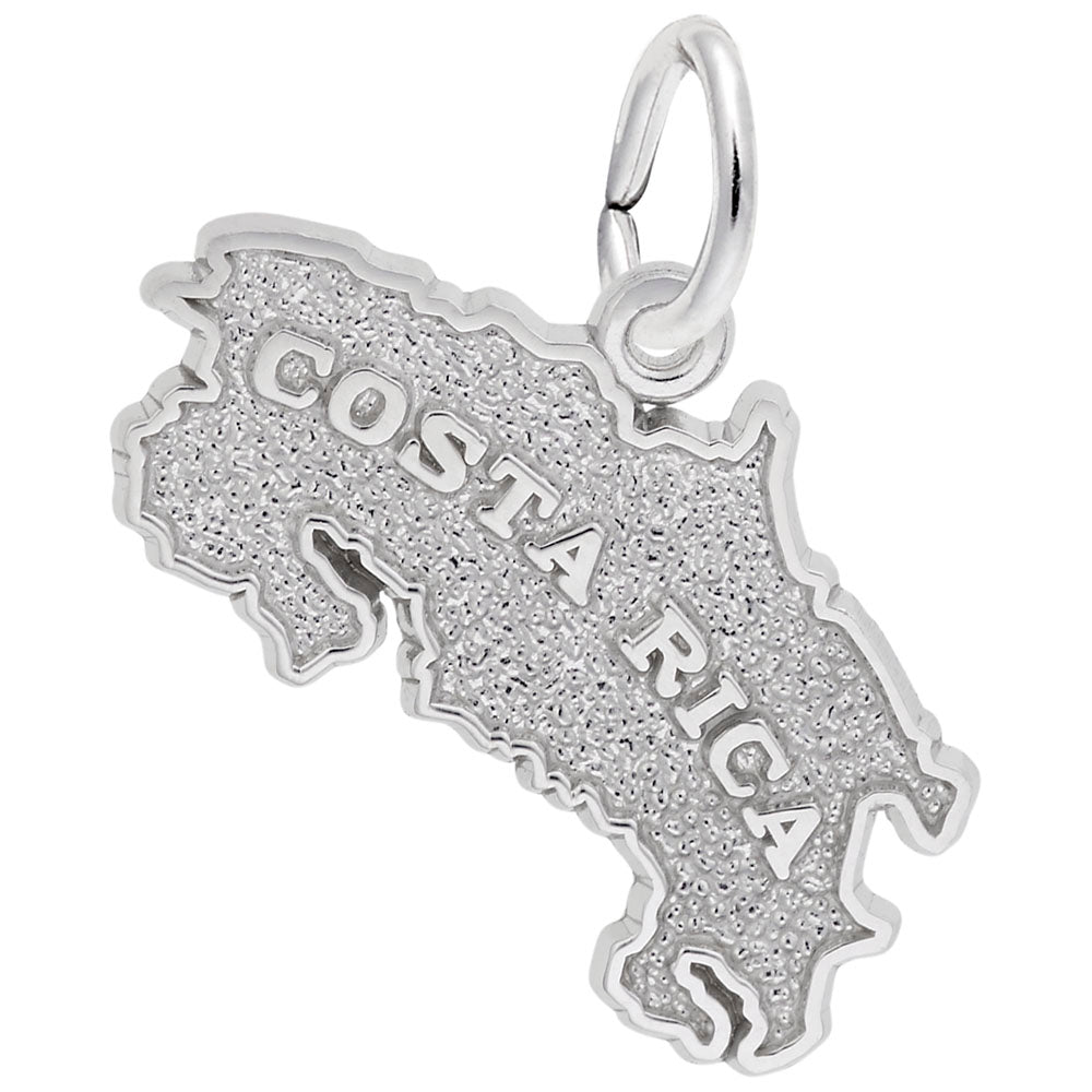 Costa Rica Map Charm - Travel Souvenir Jewelry for Adventurers 2265