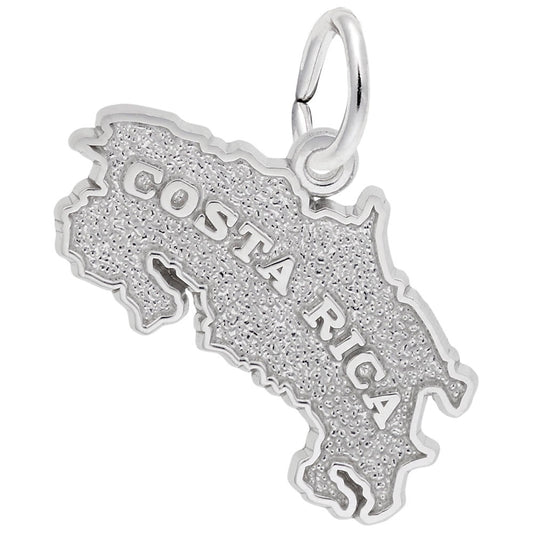 Costa Rica Map Charm - Travel Souvenir Jewelry for Adventurers 2265
