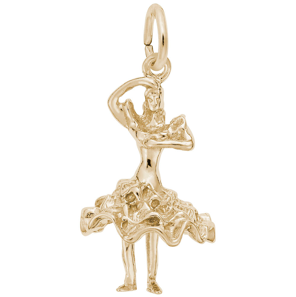 Flamenco Dancer Charm - Elegant Dance Jewelry for Music Lovers 2271