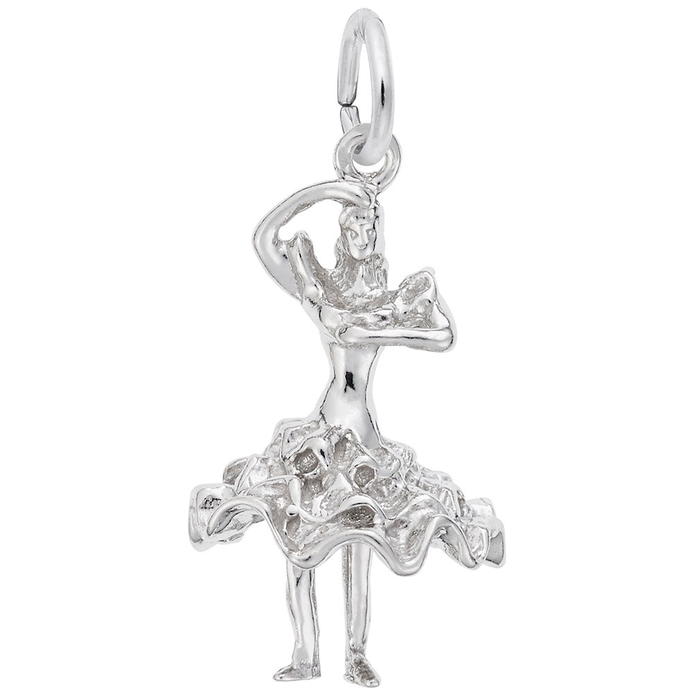 Flamenco Dancer Charm - Elegant Dance Jewelry for Music Lovers 2271