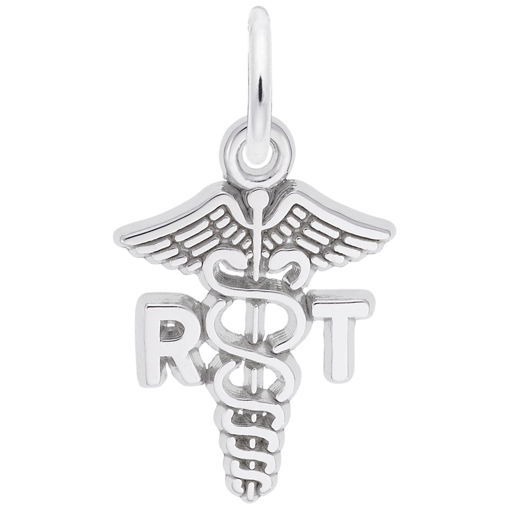 Sterling Silver Caduceus Charm for Medical Professionals & Students 2278