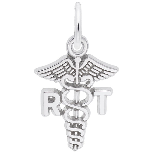 Sterling Silver Caduceus Charm for Medical Professionals & Students 2278