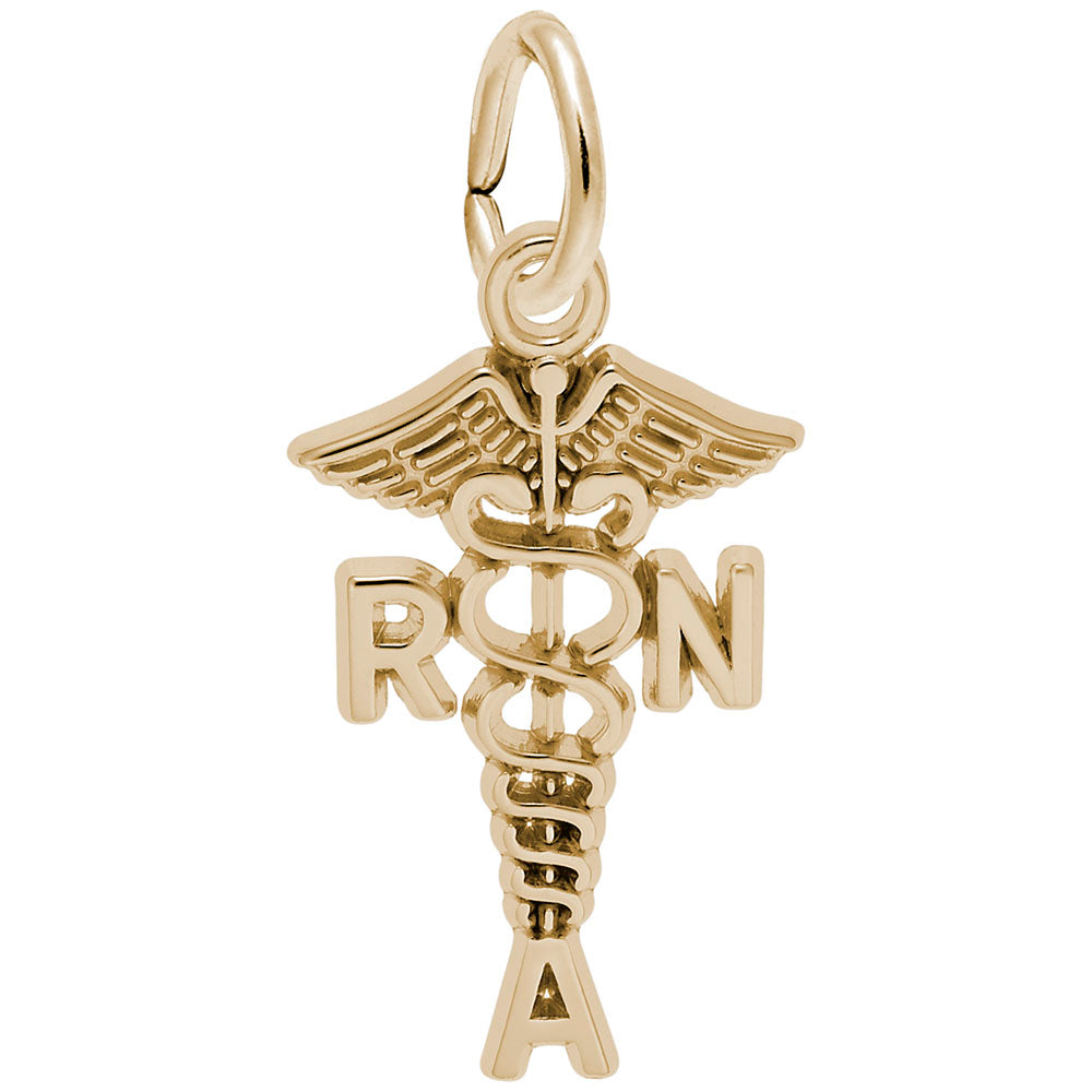 Registered Nursing Assistant Caduceus Charm for Medical Professionals 2279