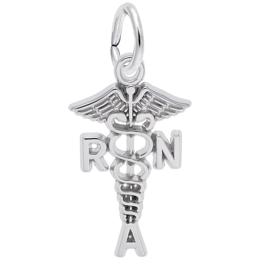 Registered Nursing Assistant Caduceus Charm for Medical Professionals 2279