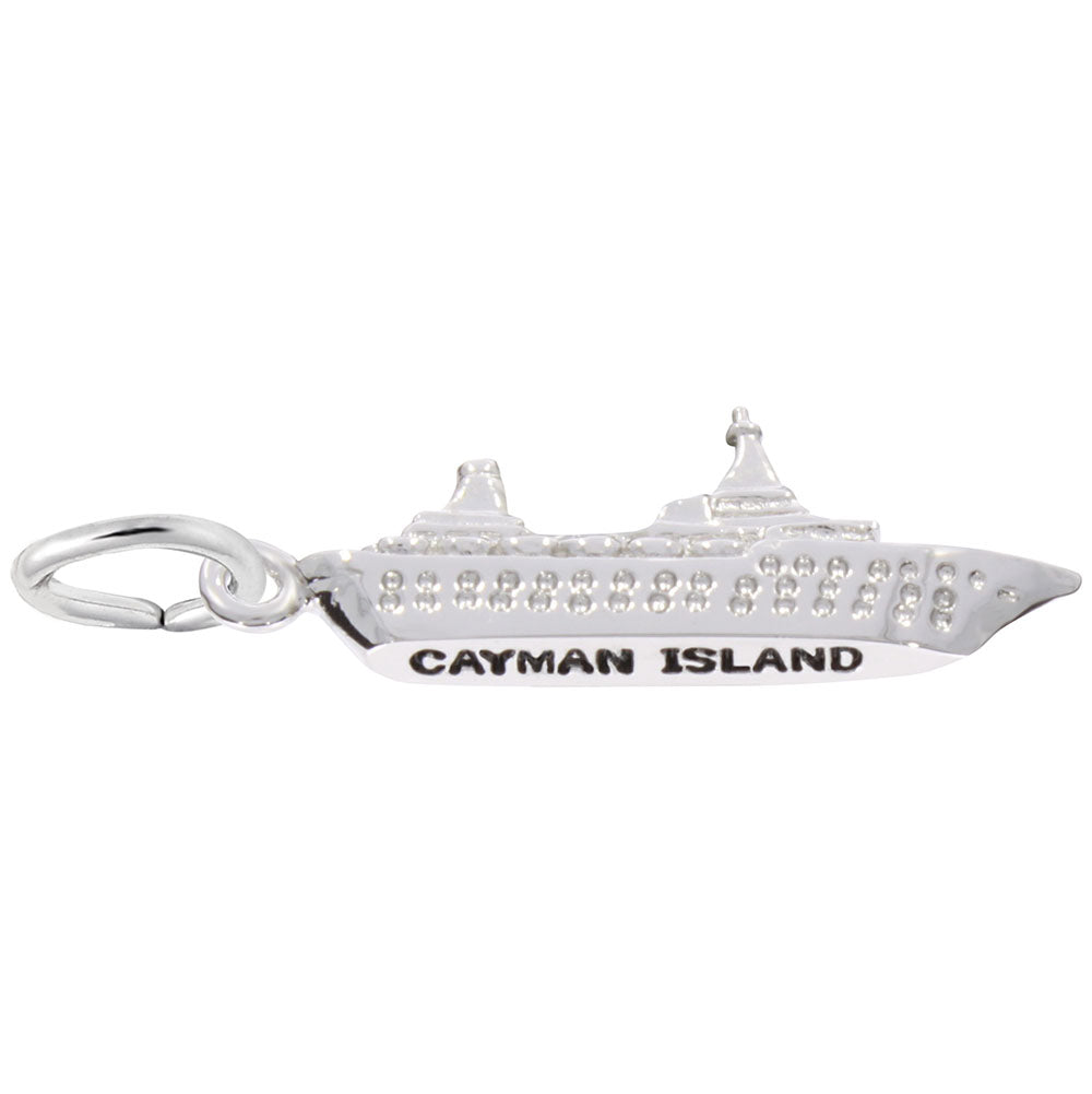3D Cayman Island Cruise Ship Charm for Nautical Jewelry Lovers 2286