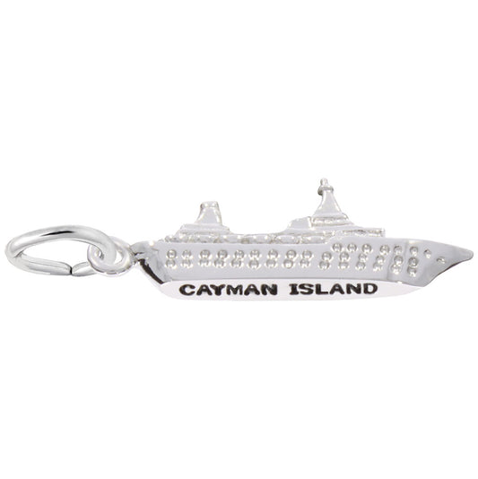 3D Cayman Island Cruise Ship Charm for Nautical Jewelry Lovers 2286
