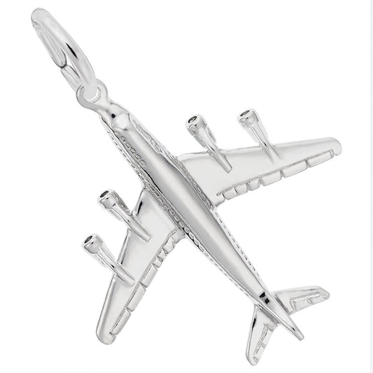 747 Jumbo Jet Charm - Aviation Jewelry for Travel Enthusiasts 2326