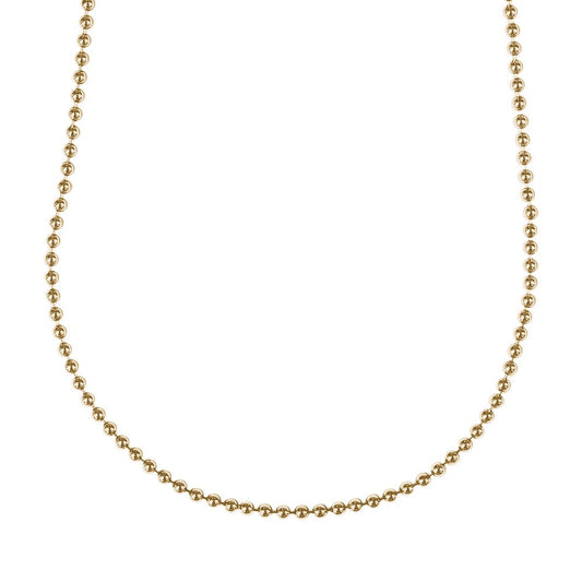 Ball Chain Necklace - 27, Gold Plate
