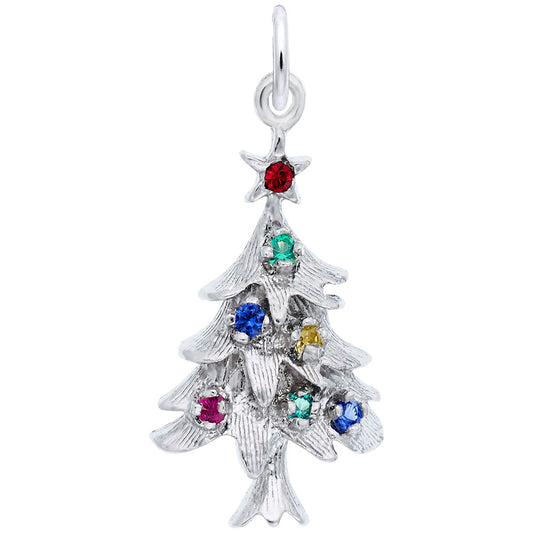 Christmas Tree Charm with Ornaments - Festive Holiday Jewelry 2335