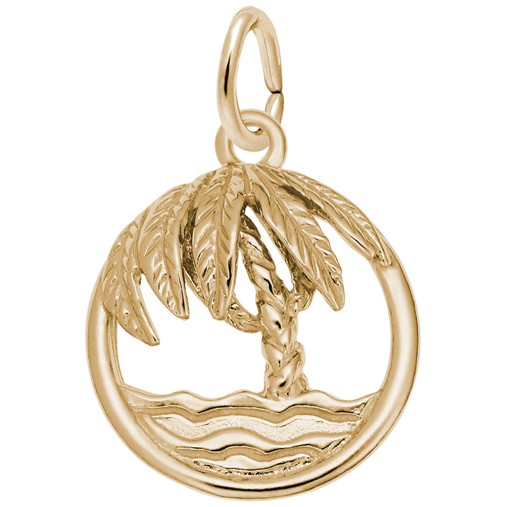 Beach Palm Tree Charm - Nautical Jewelry for Ocean Lovers 2343