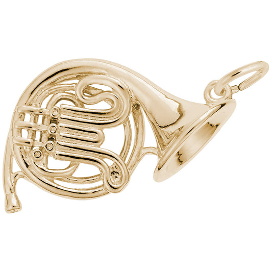 French Horn Charm - Musical Instrument Jewelry for Music Lovers 2344