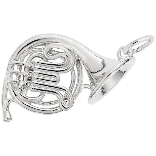 French Horn Charm - Musical Instrument Jewelry for Music Lovers 2344