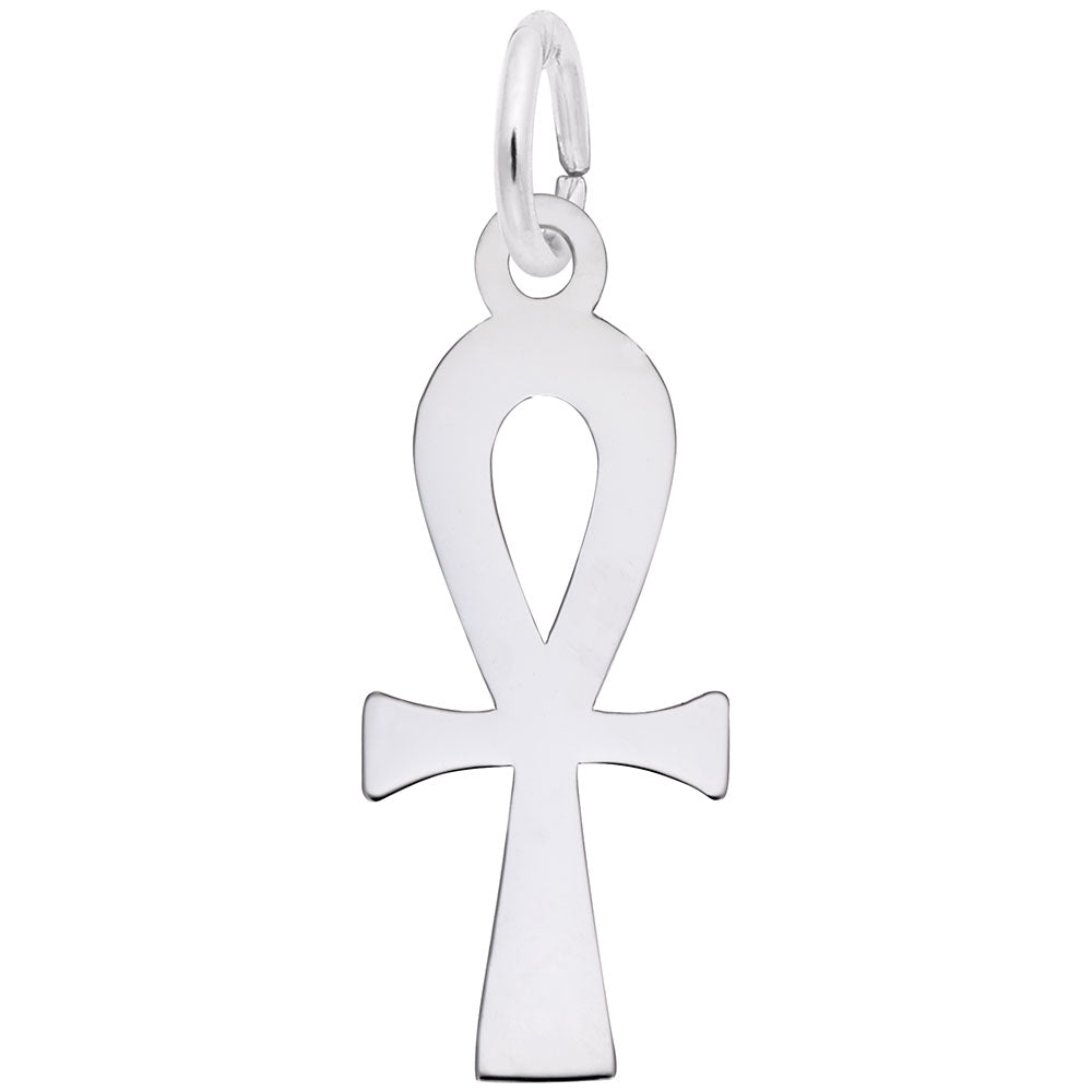 Ankh Charm for Faith - Sterling Silver Symbolic Jewelry Pendant 2346