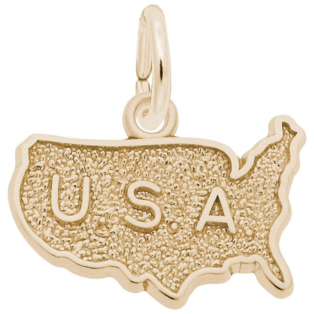USA Map Charm - Celebrate Patriotism with Stylish Jewelry 2351