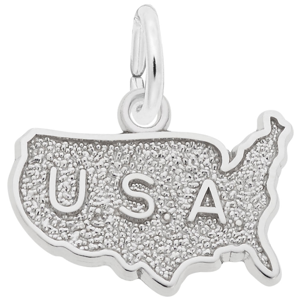 USA Map Charm - Celebrate Patriotism with Stylish Jewelry 2351