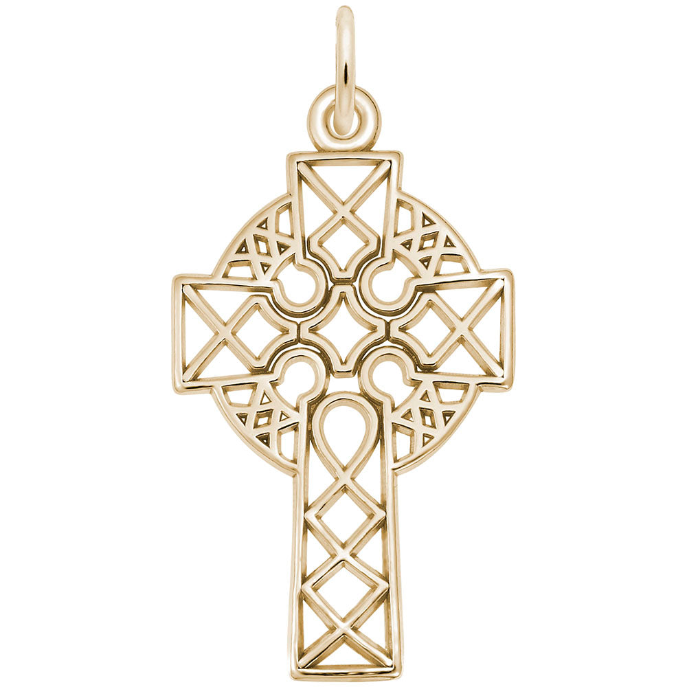 Ornate Celtic Cross Charm for Travel Lovers - Ireland Souvenir 2364