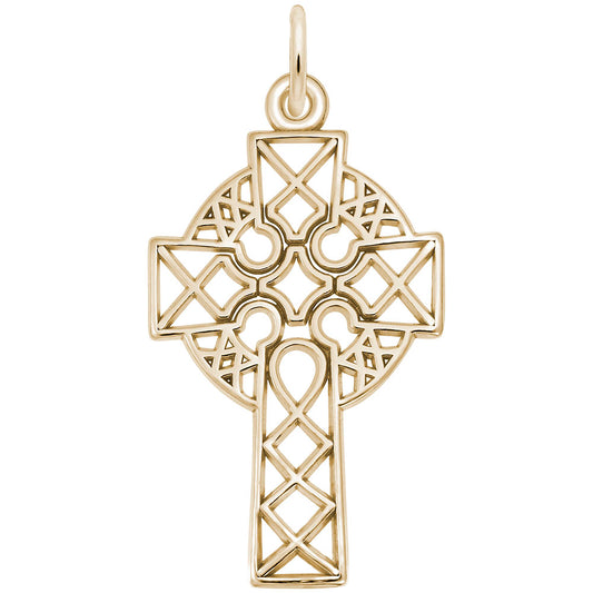 Ornate Celtic Cross Charm for Travel Lovers - Ireland Souvenir 2364