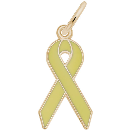 Support Our Troops Ribbon Charm - Sympathy & Love Jewelry Gift 2388
