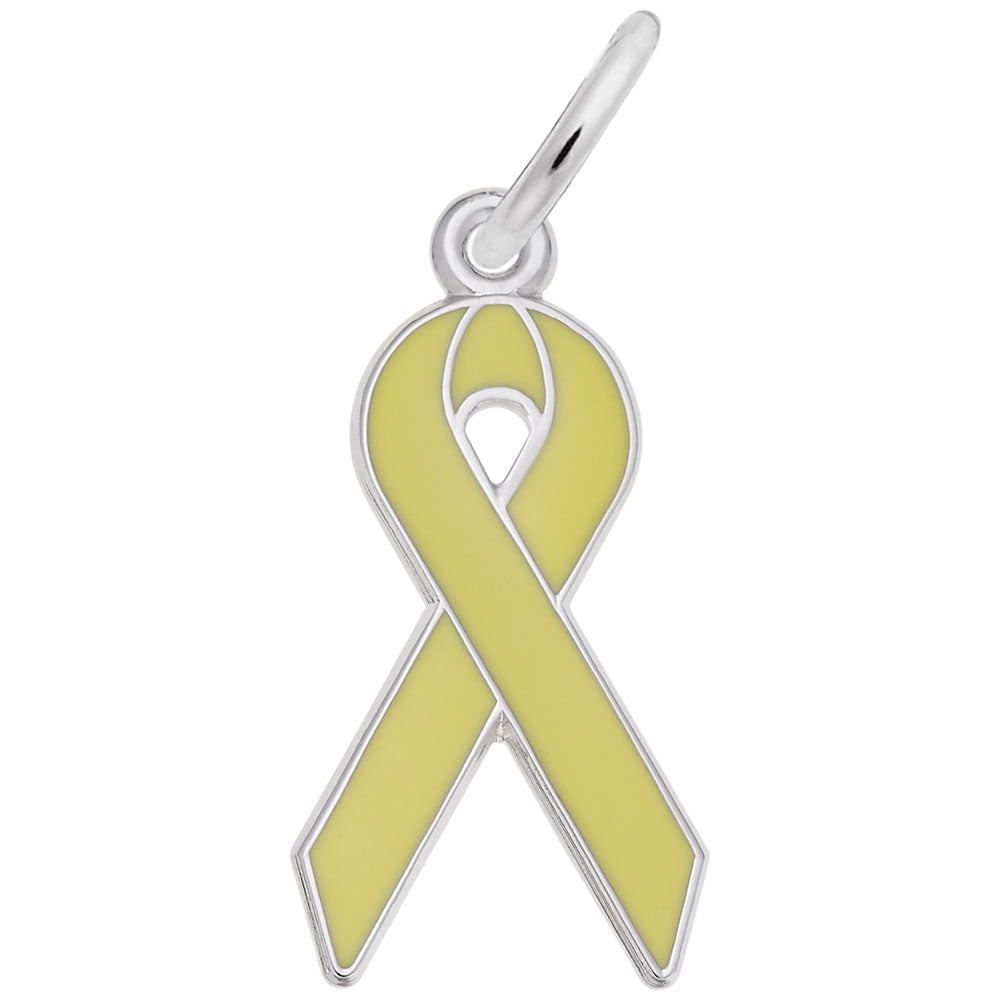 Support Our Troops Ribbon Charm - Sympathy & Love Jewelry Gift 2388