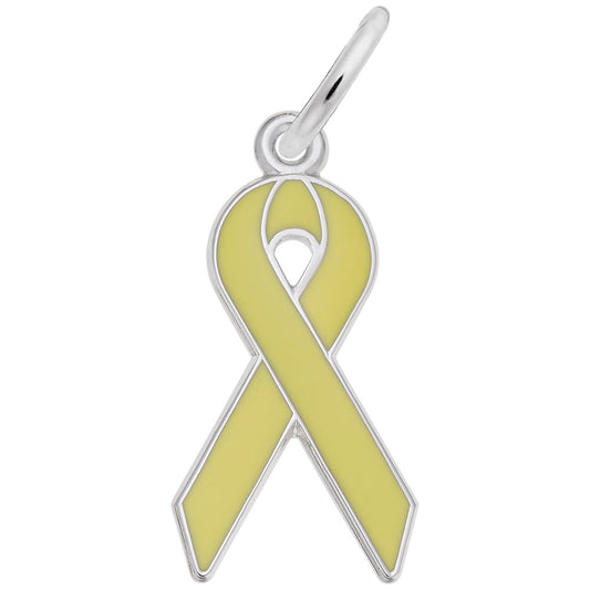Support Our Troops Ribbon Charm - Sympathy & Love Jewelry Gift 2388