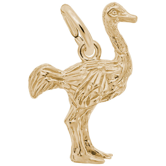 Handcrafted Ostrich Charm - Unique Animal Jewelry for Collectors 2394