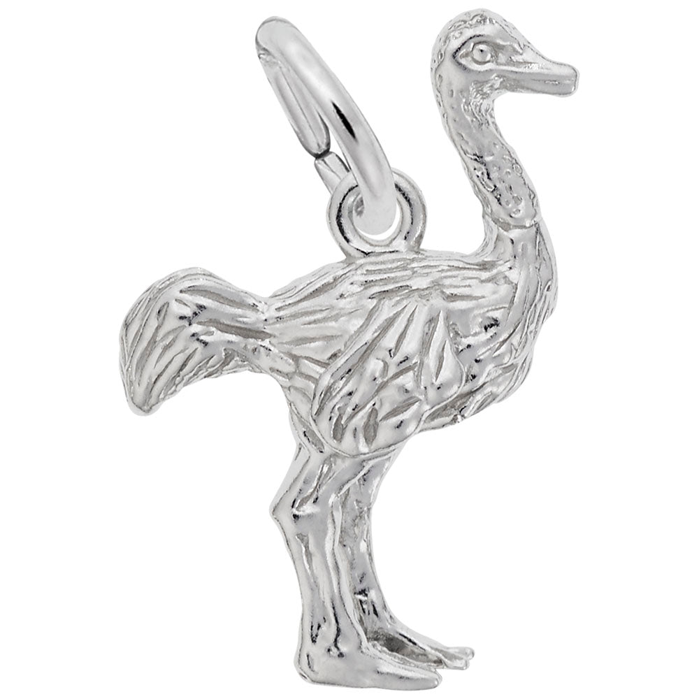 Handcrafted Ostrich Charm - Unique Animal Jewelry for Collectors 2394