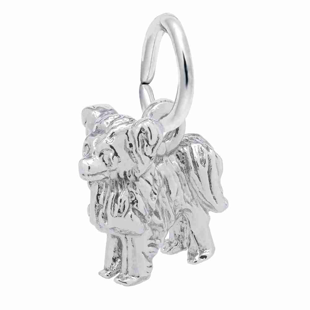 New Papillon Dog Charm - Adorable Pet Jewelry for Dog Lovers 2397