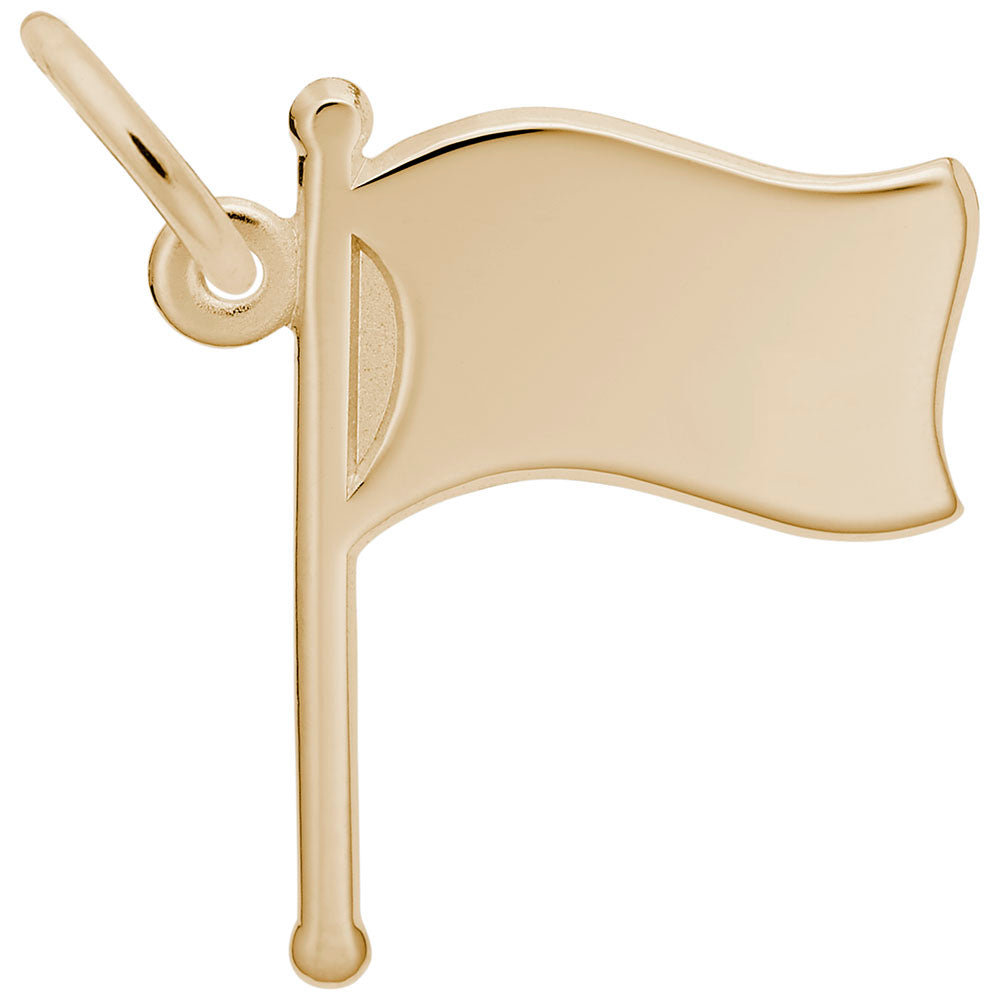 Customizable Flag Charm - Personalized Award Keepsake Jewelry 2411