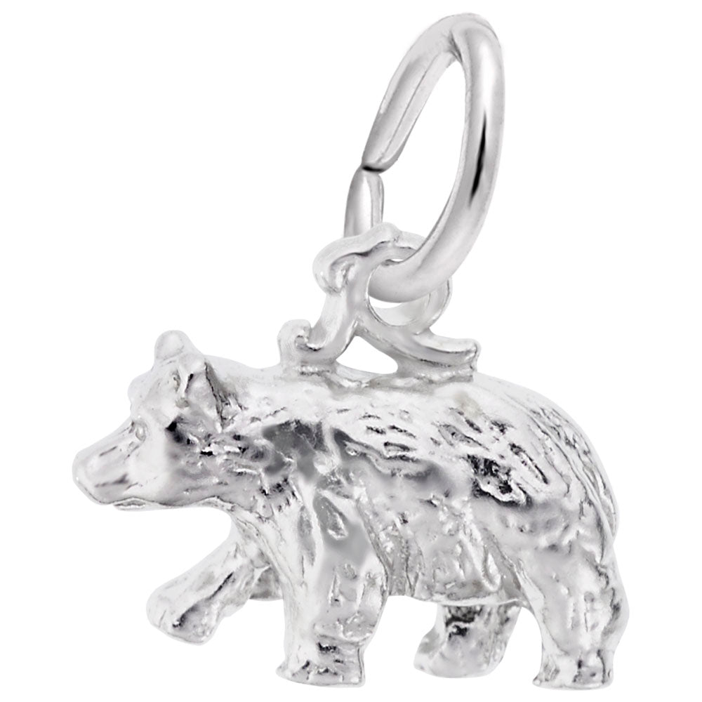 Small Black Bear Charm - Adorable Zoo Animal Jewelry Accessory 2424