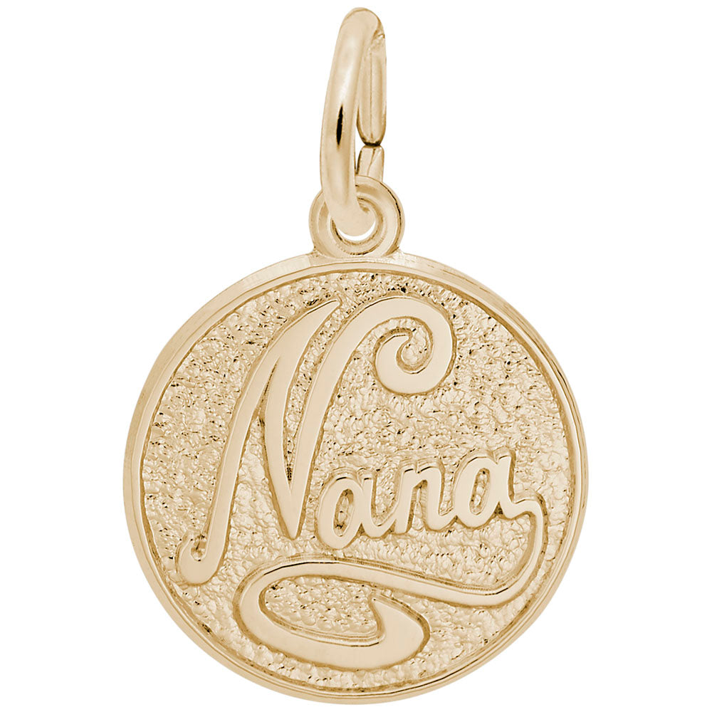 Nana Disc Charm - Personalized Grandparent Jewelry Gift 2428