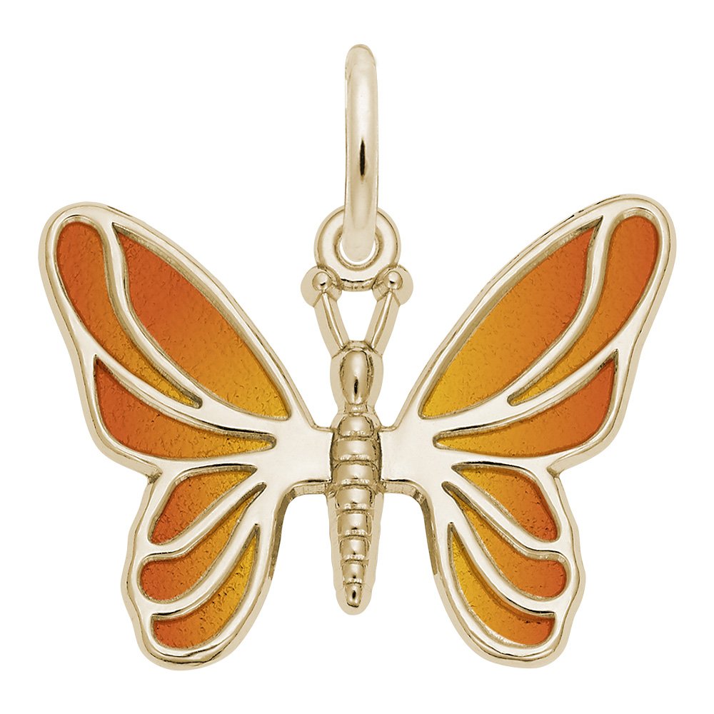 Colorful Painted Butterfly Charm for Summer Jewelry Collection 2429-001