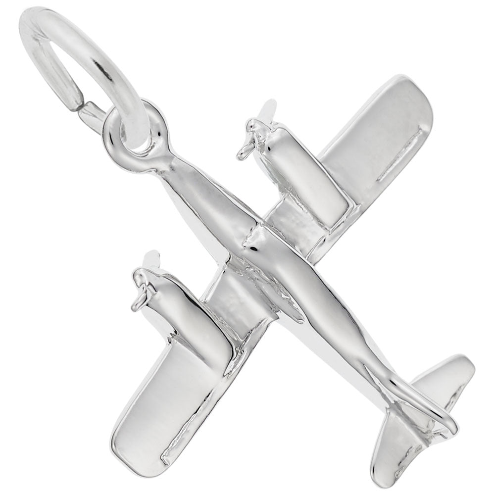 Piper Aztec Plane Charm - Unique Aviation Jewelry for Enthusiasts 2439