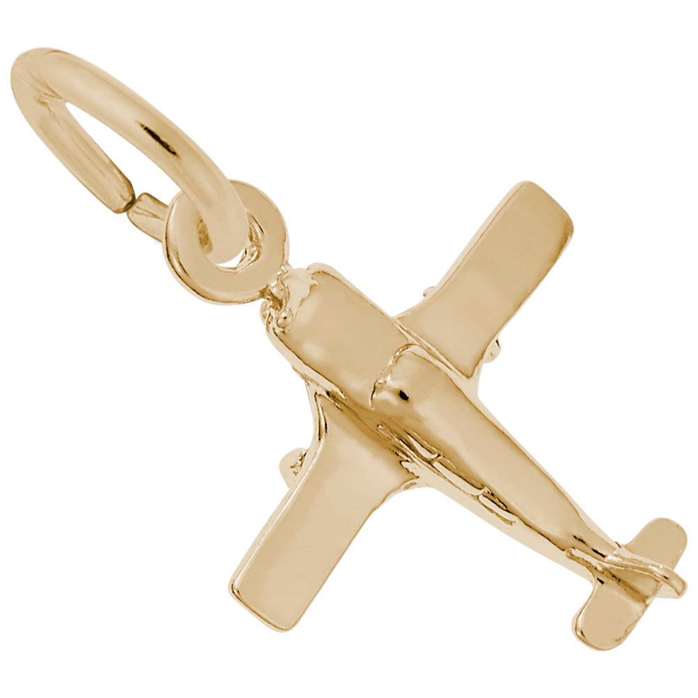 Sterling Silver Airplane Charm for Travel Lovers - Rembrandt 2443