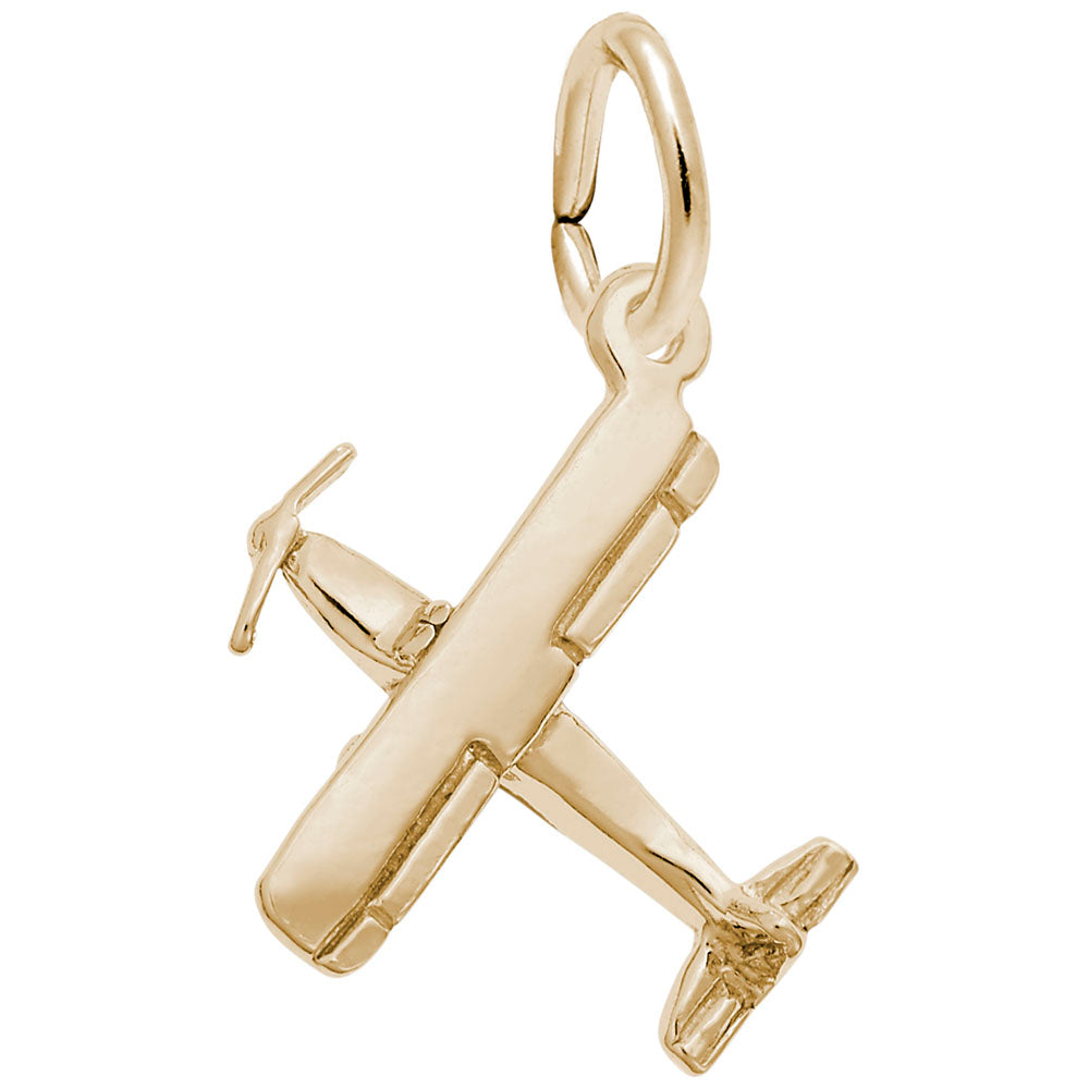 Single Engine Plane Charm - Aviation Jewelry for Flight Lovers 2458