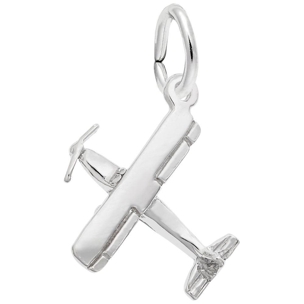 Single Engine Plane Charm - Aviation Jewelry for Flight Lovers 2458