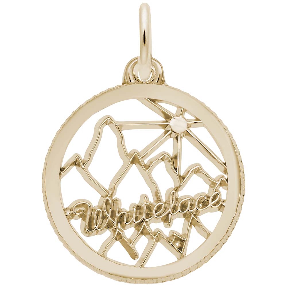 Whiteface Mountain Disc Charm - Travel Souvenir Jewelry Gift 2470
