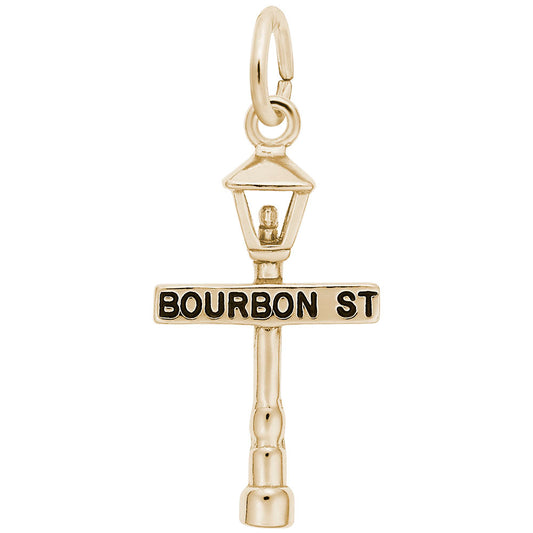 Bourbon Street Lamp Post Charm - Louisiana Travel Souvenir 2478