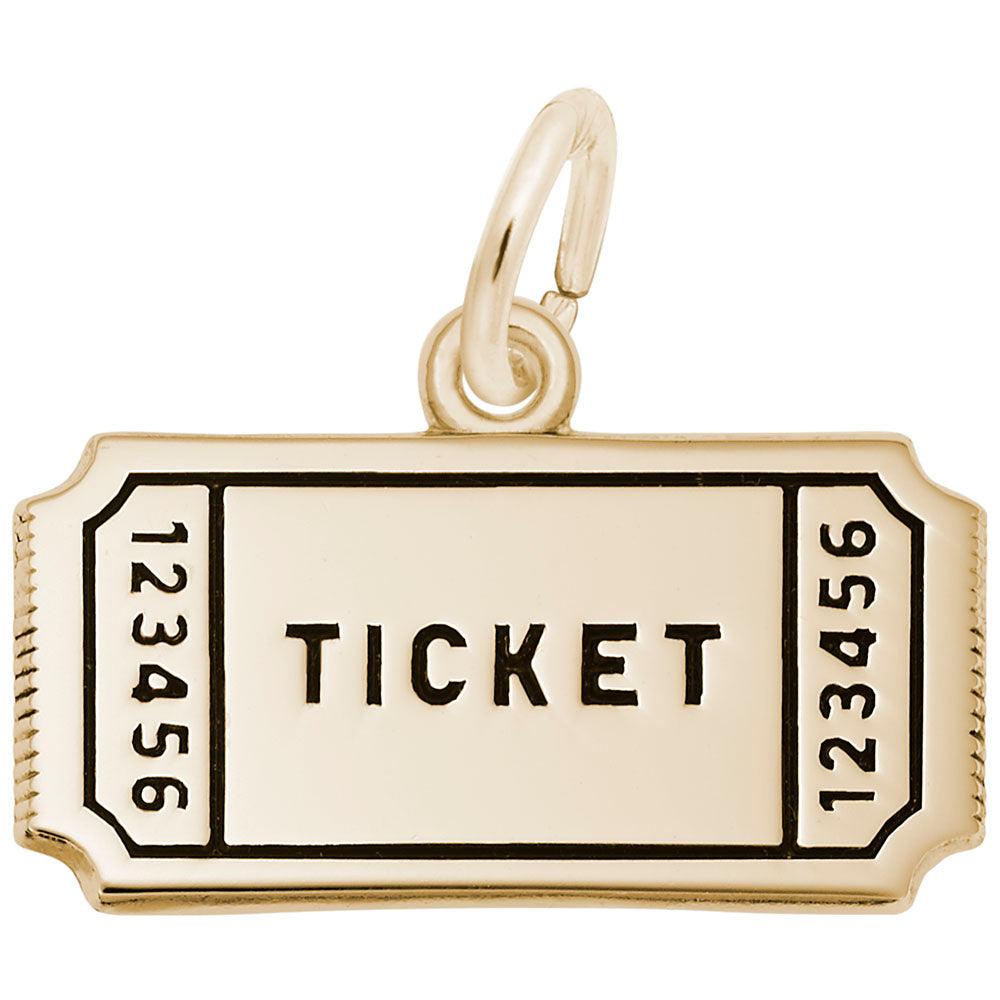 Ticket Charm for Theatre Lovers - Unique Arts & Music Jewelry 2486