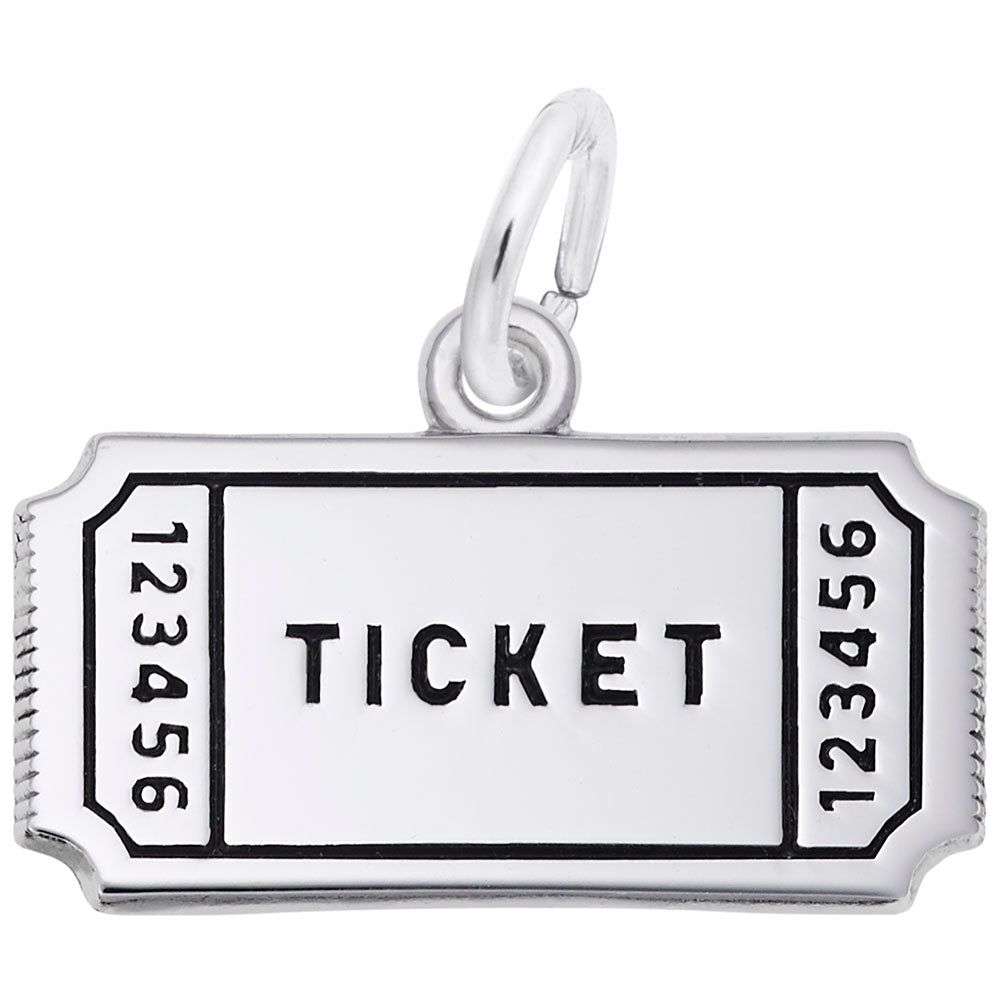 Ticket Charm for Theatre Lovers - Unique Arts & Music Jewelry 2486