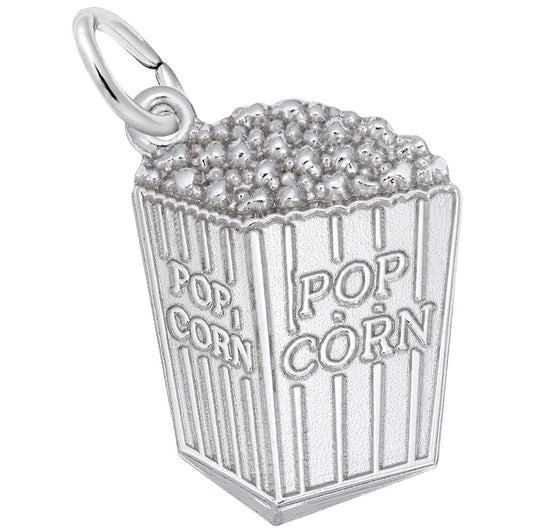 Movie Popcorn Charm - Fun Carnival Arts & Entertainment Jewelry 2490