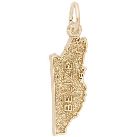 Belize Map Charm - Travel Souvenir Jewelry for Island Lovers 2502