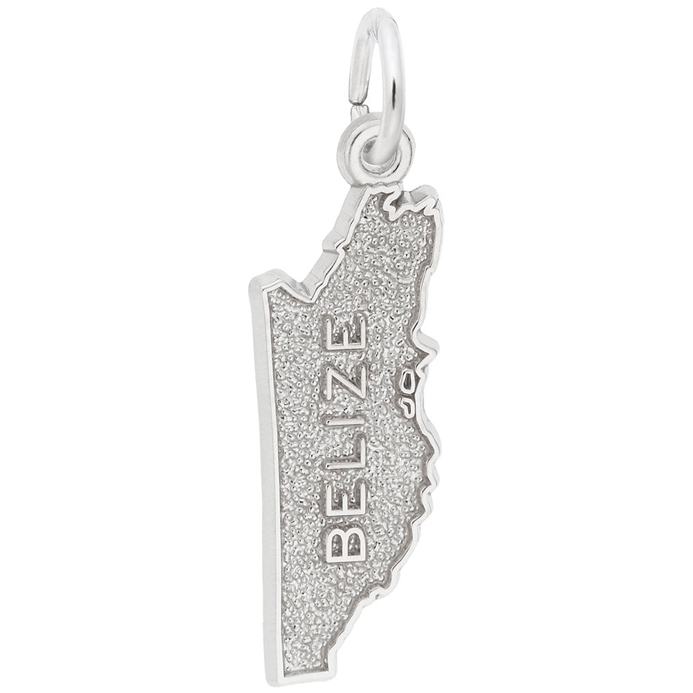 Belize Map Charm - Travel Souvenir Jewelry for Island Lovers 2502